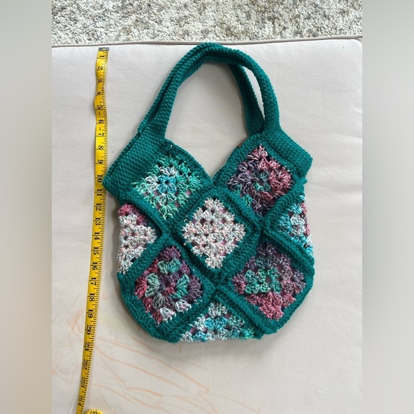 Colorful Crochet Granny Square Tote Bag - Picture 3 of 4